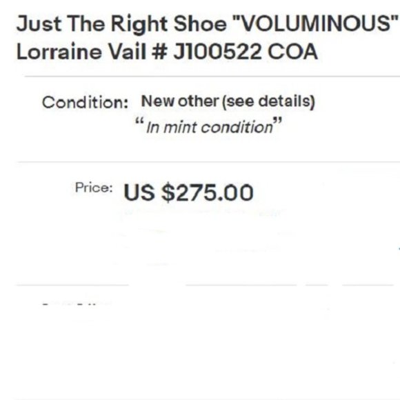Rare Just The Right Shoe "Voluminous" Home/Office Collectible Decor Figurine - Picture 13 of 13
